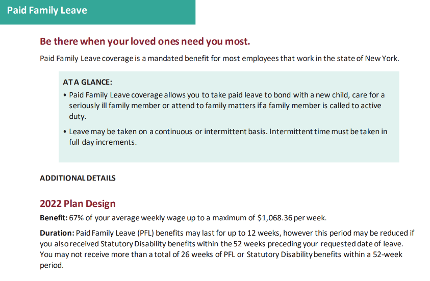 benefit summary flyer